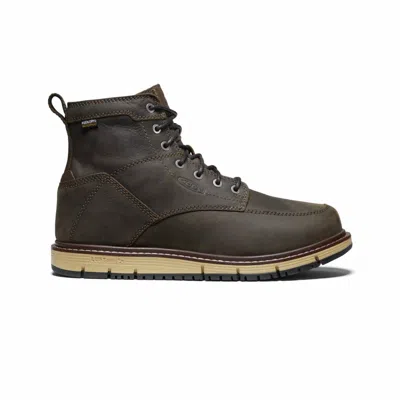 Keen Men's San Jose 6" Waterproof Soft Toe Boot In Cascade Brown/black In Green