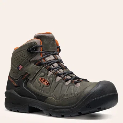 Keen Men's Targhee Iv Gray Waterproof Round Comp Toe Work Boots In Multi