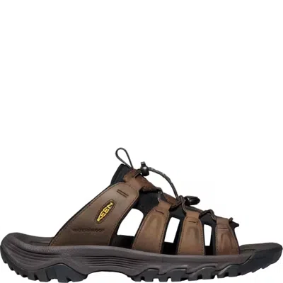 Keen Men's Targhee Slide Leather Sandals In Bison / Mulch In Multi