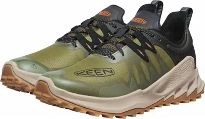Keen Men's Zionic Speed Shoe In Dark Olvie/ Scarlet Ibis In Multi