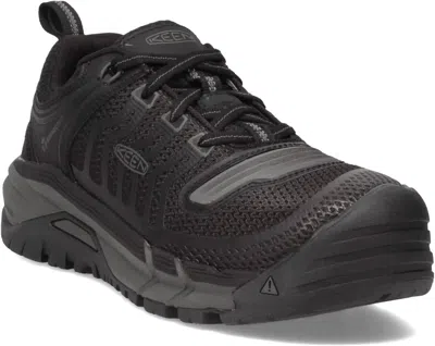 Keen Mens Kansas City Low Composite Toe Athletic Work Shoes In Black/grey In Multi