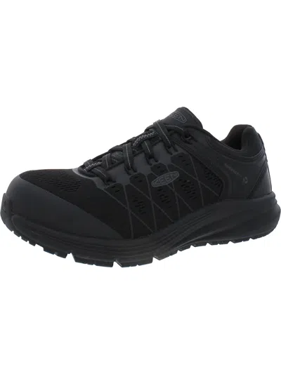 Keen Mens Slip Resistant Manmade Work & Safety Shoes In Black
