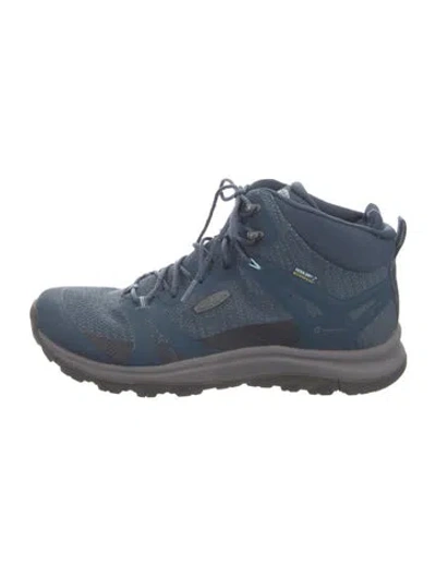 Pre-owned Keen Mesh Wedge Sneakers In Blue