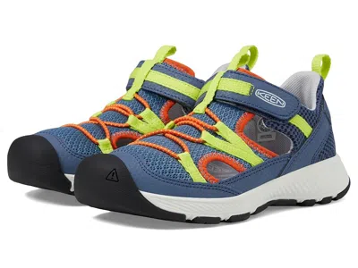 Keen Motozoa Sandal (toddler/little Kid) Kid's Shoes Vintage Indigo/scarlet Ibis : 9 Toddler M, Textile In Multi