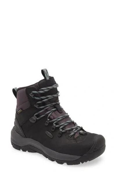 Keen Revel Mid Polar Waterproof Hiking Boot In Black/harbor Gray