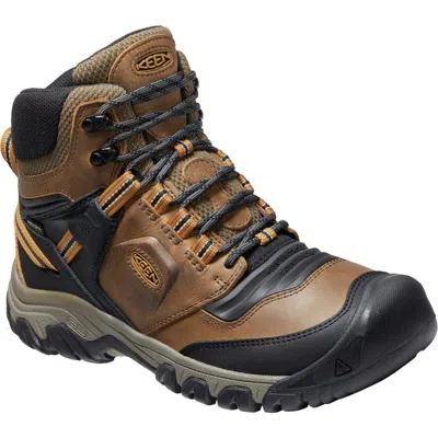 Keen Ridge Flex Waterproof Hiking Boot In Bison/golden Brown
