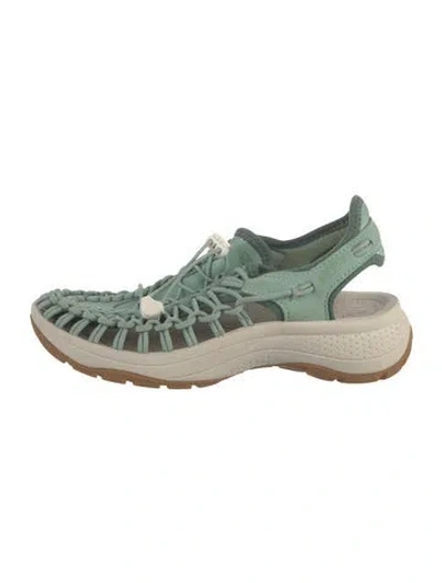 Pre-owned Keen Rubber Slingback Sandals In Green