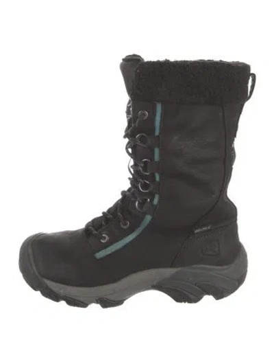 Pre-owned Keen Rubber Snow Boots In Black
