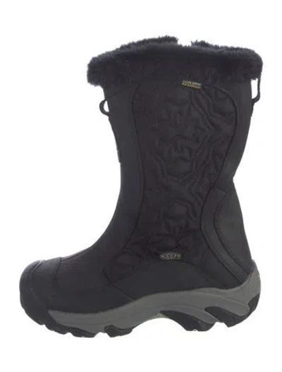 Pre-owned Keen Rubber Snow Boots In Black