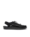 Keen Uneek M Sandals In Black Suede And Fabric In Black