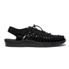 Keen Uneek M Sandals In Black Suede And Fabric In Black