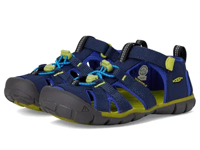 Keen Seacamp Ii Cnx (little Kid/big Kid) Kids Shoes Naval Academy/chartreuse : 4 Big Kid M, Textile