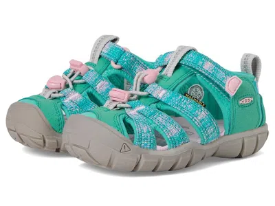 Keen Seacamp Ii Cnx (toddler/little Kid/big Kid) Kids Shoes Bright Aqua/pink-a-boo : 12 Little Kid M, Tex