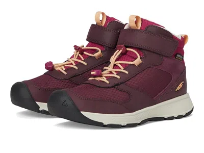 Keen Skua Durable Easy On Comfortable Waterproof (little Kid/big Kid) Kids Shoes Fig/peach Fuzz : 3 Littl In Burgundy