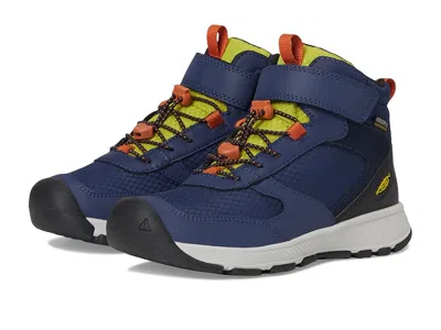 Keen Skua Durable Easy On Comfortable Waterproof (toddler/little Kid) Kids Shoes Naval Academy/rogue Gree In Animal Print