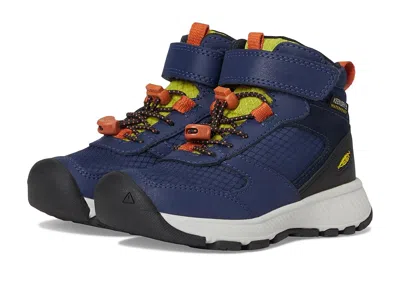 Keen Skua Durable Easy On Comfortable Waterproof (toddler/little Kid) Kids Shoes Naval Academy/rogue Gree In Animal Print