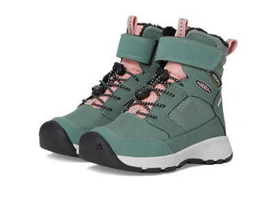 Keen Skua Winter Comfortable Insulated Waterproof (toddler/little Kid) Kids Shoes Dark Forest/rose Elegan In Green