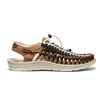Keen Uneek M Sandals In Brown Suede And Fabric In Multi