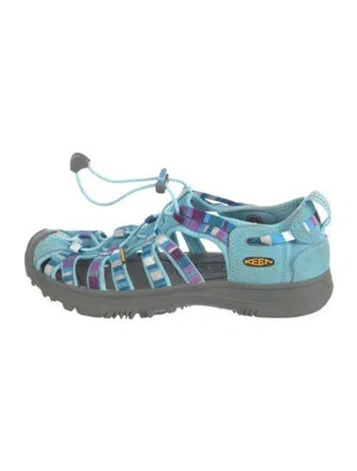 Pre-owned Keen Suede Printed Sneakers In Blue