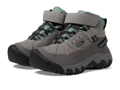 Keen Targhee 4 Mid Height Durable Comfortable Waterproof (toddler/little Kid) Kids Shoes Alloy/granite Gr In Gray