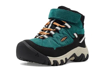 Keen Targhee 4 Mid Height Durable Comfortable Waterproof (toddler/little Kid) Kids Shoes Mediterranea/fla In Multi