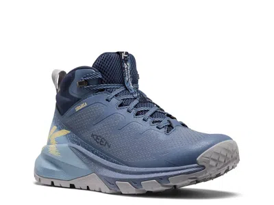 Keen Targhee Apex Mid Waterproof Hiking Boot In Blue