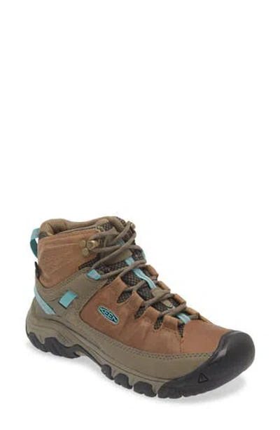 Keen Targhee Iii Mid Waterproof Hiking Boot In Toasted Coconut/porcelain