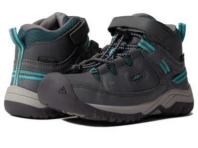Keen Targhee Mid Wp (toddler/little Kid) Boy's Shoes Steel Grey/porcelain : 8 Toddler M, Leather In Multi