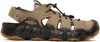 Keen Taupe Hyperport Fisherman Leather Sandals In Brindle/oak Buff