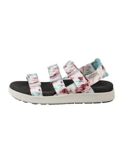 Pre-owned Keen Tie-dye Print Flats In Neutrals