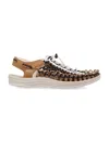 Keen Uneek M Sandals In Brown Suede And Fabric In Multi