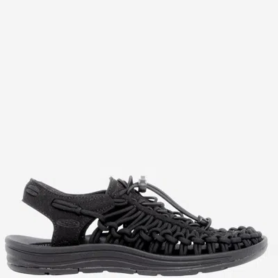 Keen Uneek Leather Sandals In Black