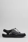 Keen Uneek M Sandals In Black Suede And Fabric