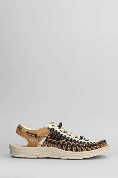 Keen Uneek M Sandals In Brown Suede And Fabric