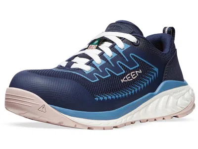 Keen Utility Csa Arvada Low Height Composite Toe Breathable Industrial Work Sneakers Women's Industrial Shoes Nav In Blue