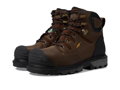 Keen Utility Csa Camden 6 Waterproof Men's Work Boots Dark Earth/black: 12 Ee - Wide In Brown