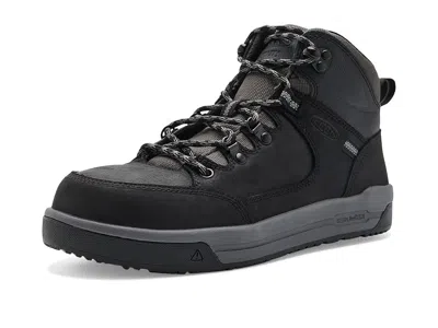 Keen Utility Gibson Hiker Work Boots (carbon Toe) Men's Work Boots Black/magnet: 8 Ee - Wide, Leather In Animal Print
