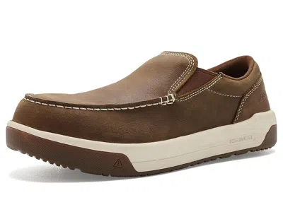 Keen Utility Gibson Slip-on Work Shoes (carbon Toe) Men's Industrial Shoes Belgian/gum: 8.5 D - Medium, Leather In Brown