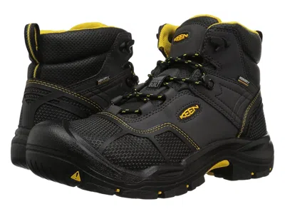 Pre-owned Keen Utility Man's Boots  Logandale Waterproof Steel Toe In Raven/black