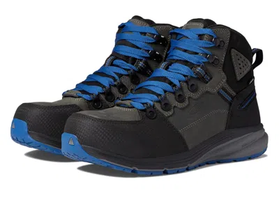Pre-owned Keen Utility Man's Boots  Red Hook Mid Wp In Steel Grey/bright Cobalt