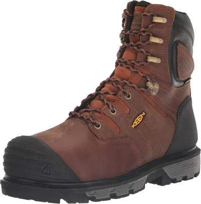 Pre-owned Keen Utility Men's Camden 8inch Composite Toe Waterproof 600g Insulated... In Leather Brown/black