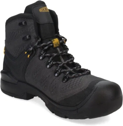 Pre-owned Keen Utility Men's Dearborn 6inch Composite Toe Waterproof Work Boots In Black/steel Grey