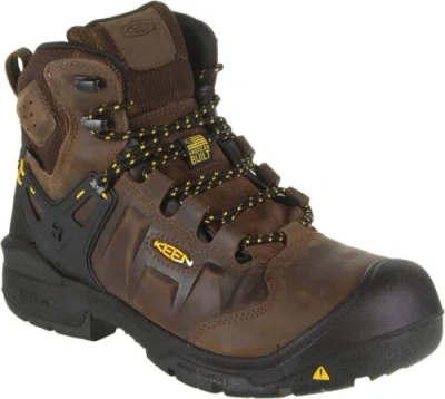 Pre-owned Keen Utility Men's Dover 6inch Composite Toe Waterproof Industrial Work Boots In Earth/black
