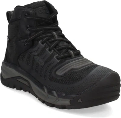 Pre-owned Keen Utility Men's Kansas City Mid Height Kbf Composite Toe... In Black/gun Metal