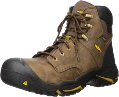 Pre-owned Keen Utility Men's Mtvernon 6inch Steel Toe Waterproof Work Boots In Cascade Brown