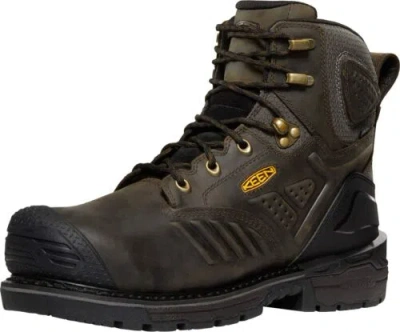 Pre-owned Keen Utility Men's Philadelphia6inch Composite Toe Waterproofworkboots Work... In Cascade Brown/black