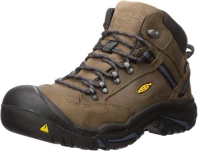 Pre-owned Keen Utility Men's Work Boots In Bison/ensign Blue
