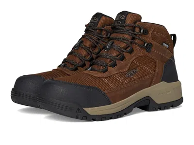 Keen Utility Skokie Waterproof Work Boots (carbon Toe) In Brown