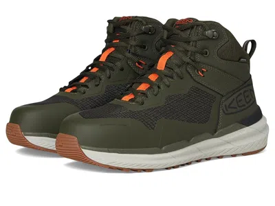 Keen Utility Synchro Waterproof Work Boot (carbon-fiber Toe) In Green