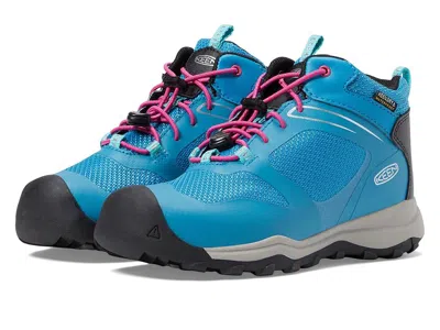 Keen Wanduro Mid Waterproof (little Kid/big Kid) Girl's Shoes Fjord Blue/fuchsia Purple : 5 Big Kid M, Le